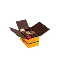Boîte de chocolat publicitaire de Noël avec crème fraîche