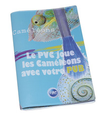 Porte carte grise publicitaire express fabriqué en France 3 volets dont 1 rangement