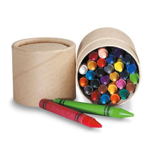 Etui publicitaire de 30 crayons cire