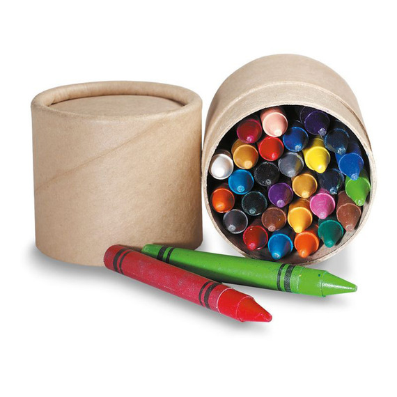 Etui publicitaire de 30 crayons cire