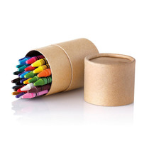 Etui publicitaire de 30 crayons cire