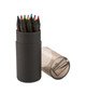 Boite publicitaire de 12 crayons de couleurs avec taille crayons