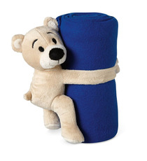 Couverture polaire publicitaire avec nounours Couverture polaire publicitaire avec nounours