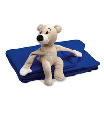 Couverture polaire publicitaire avec nounours Couverture polaire publicitaire avec nounours