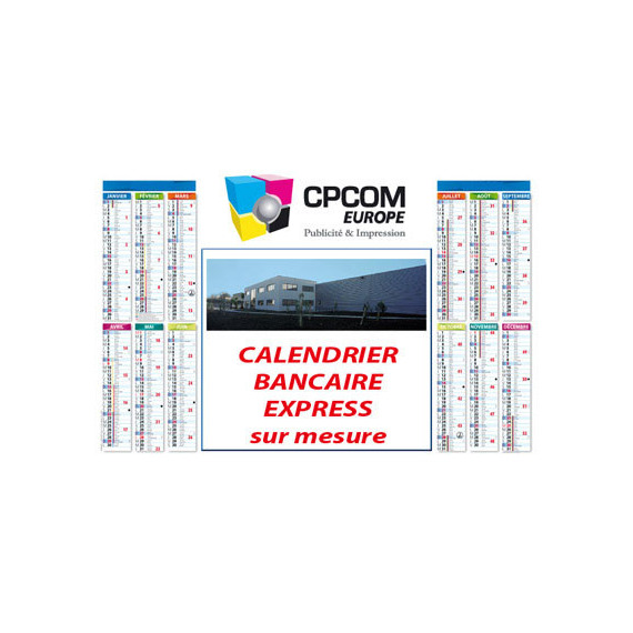 Calendrier publicitaire bancaire sur mesure express