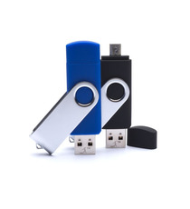 Clé USB personnalisable rotative double prise on the go