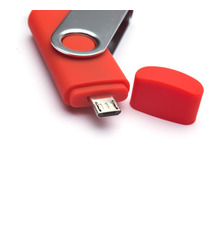 Clé USB personnalisable rotative double prise on the go