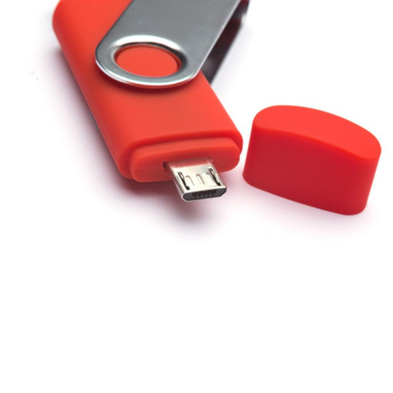 Clé USB personnalisable rotative double prise on the go