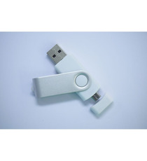 Clé USB personnalisable rotative double prise on the go