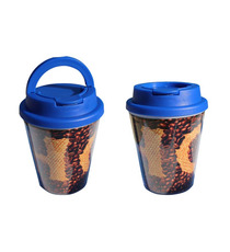 Mug isotherme personnalisé quadri Coffee to go Mini