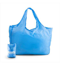 Sac shopping pliable publicitaire avec pochette polyester