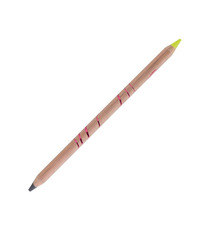 Crayon publicitaire bi-couleur en bois 176 mm graphite/fluo