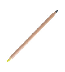 Crayon publicitaire bi-couleur en bois 176 mm graphite/fluo