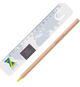 Kit de bureau personnalisable crayon bois fluo