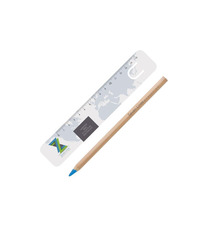 Kit de bureau personnalisable crayon bois fluo