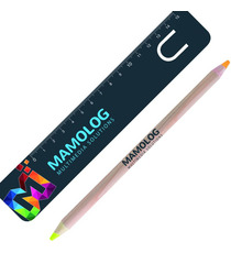 Kit de bureau personnalisable crayon bois fluo double mines