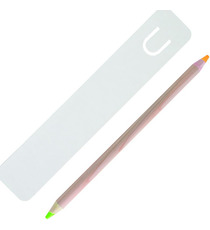 Kit de bureau personnalisable crayon bois fluo double mines