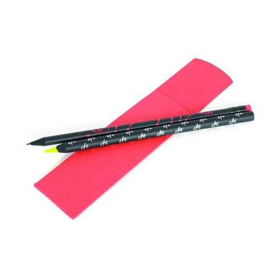 Etui en papier pour 1 ou 2 crayons publicitaires