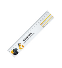 Règle personnalisée sur mesure à la forme PVC rigide transprent 21 cm ep. 3 mm