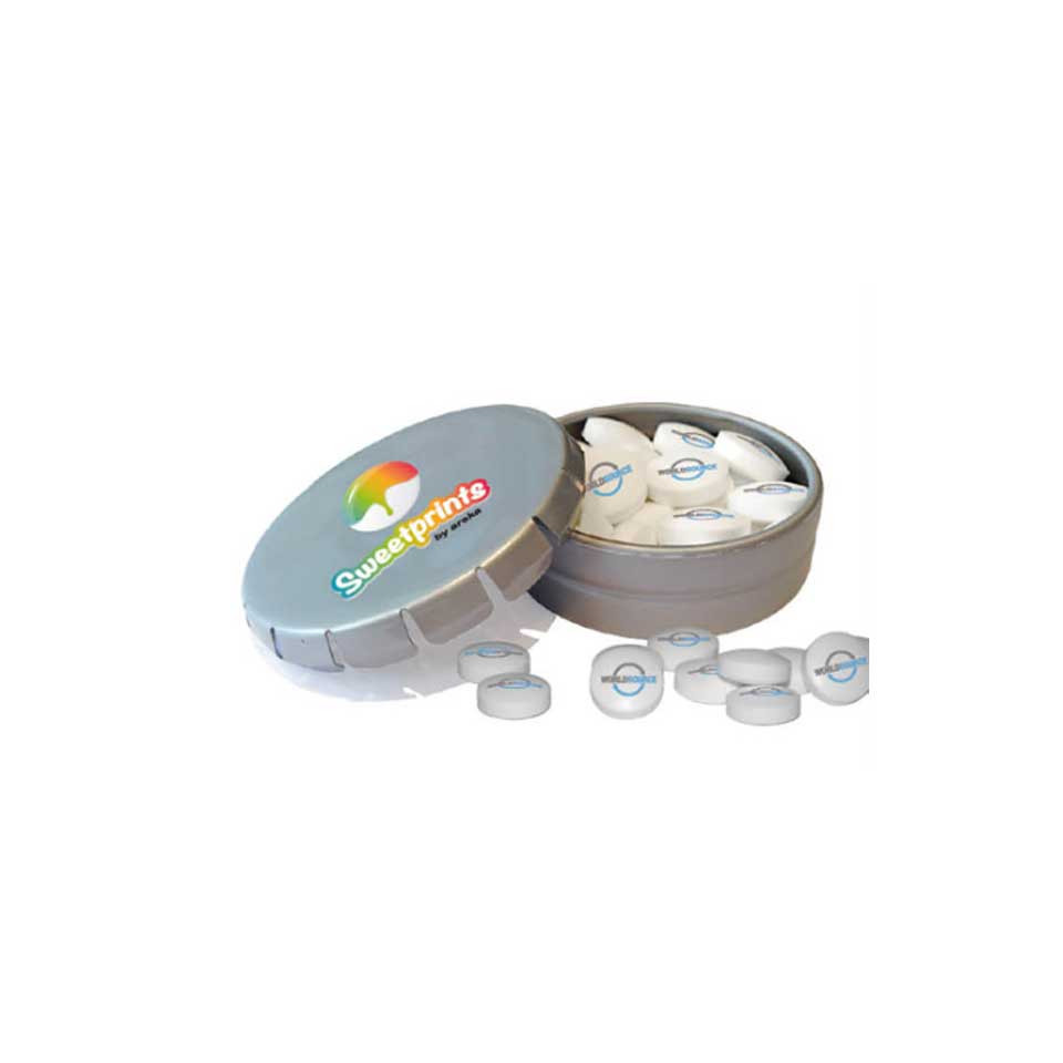 Boîte personnalisable Clik Clak avec bonbons imprimés 45 mm