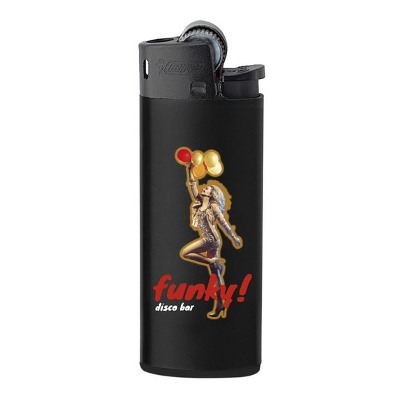 Briquet personnalisé BIC® J25 All Black britePix™