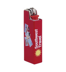 Coque de briquet publicitaire BIC® Aluminium Flat Case britePix™