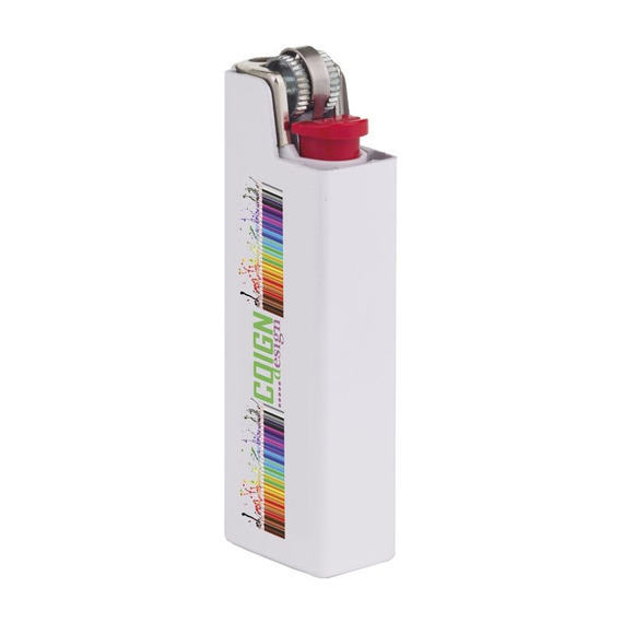 Coque de briquet publicitaire BIC® Aluminium Flat Case britePix™