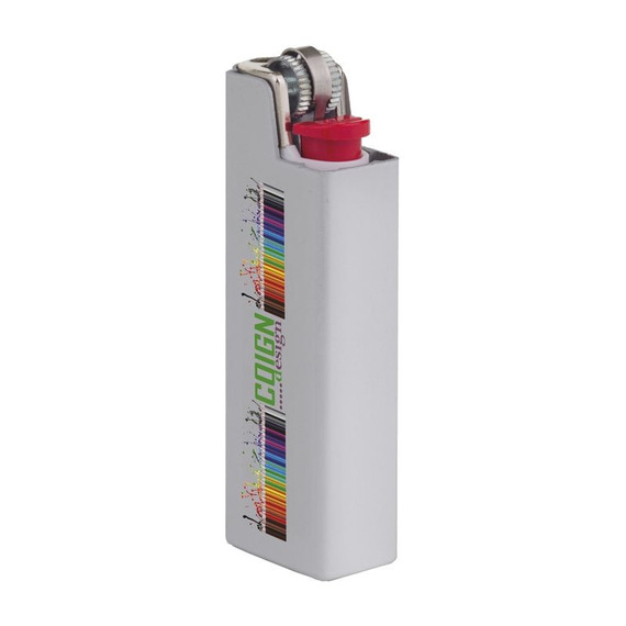 Coque de briquet publicitaire BIC® Aluminium Flat Case britePix™