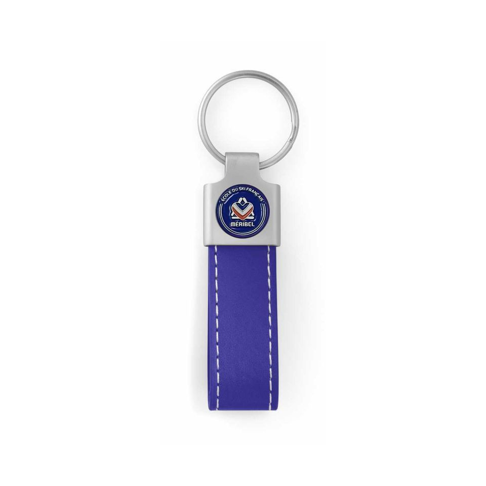Porte clés simili cuir personnalisé et zamac 75x20 mm