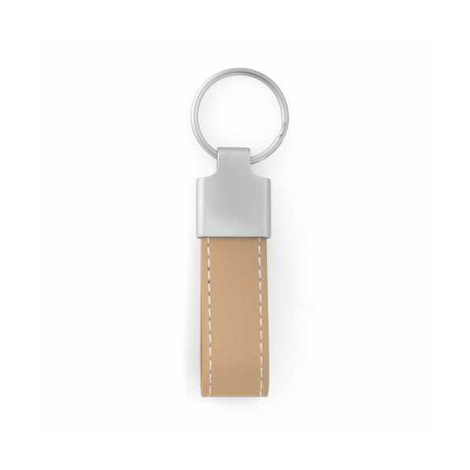 Porte clés simili cuir personnalisé et zamac 75x20 mm