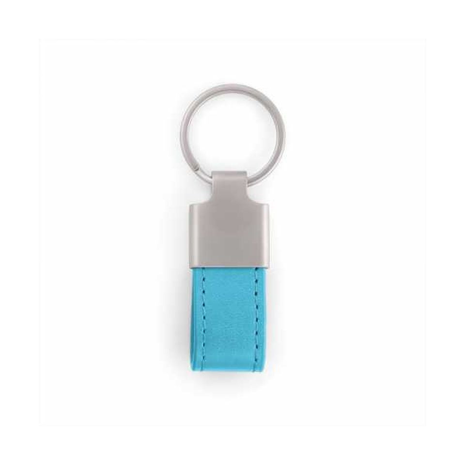 Porte clés publicitaire simili cuir et zamac mini 55x20 mm