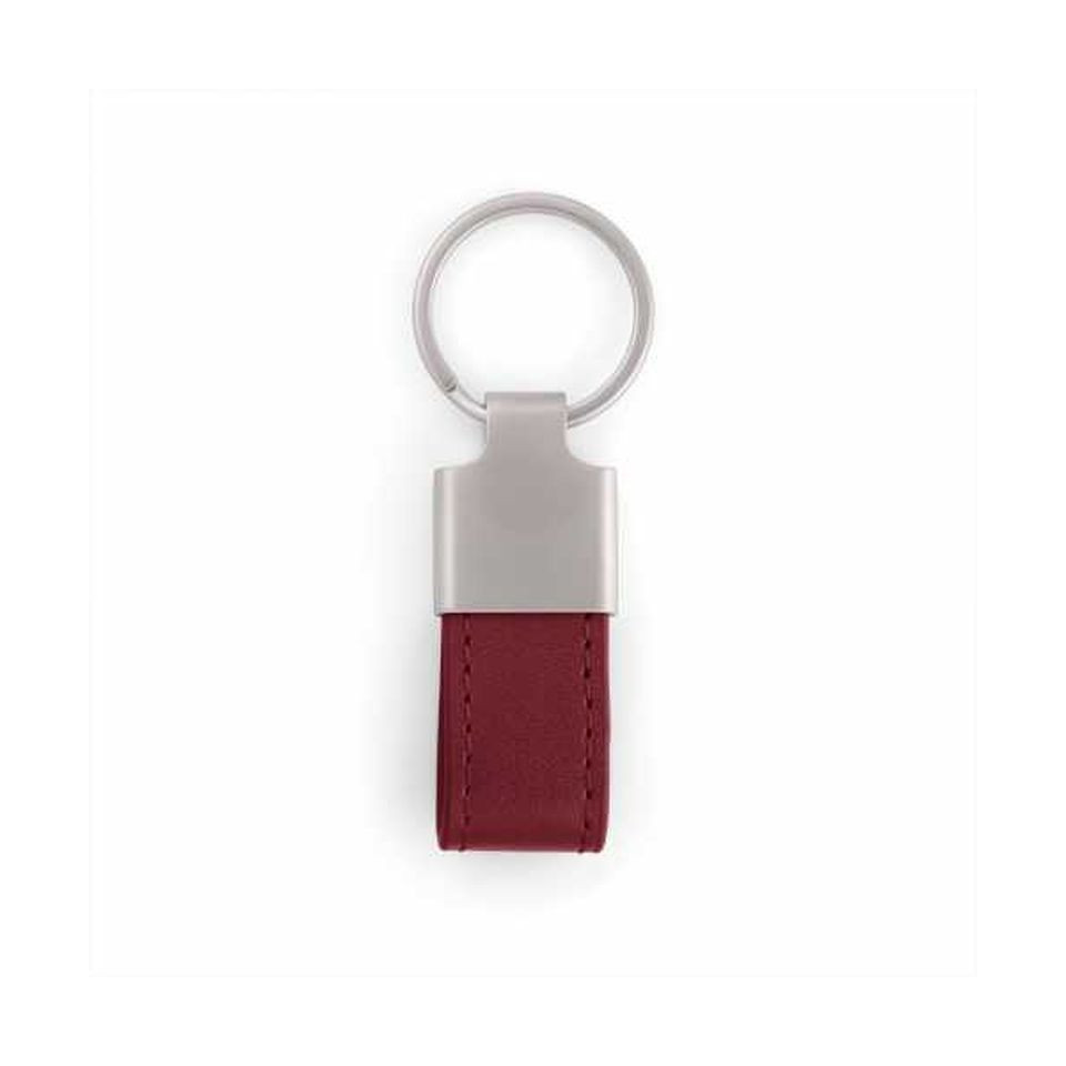 Porte clés publicitaire simili cuir et zamac mini 55x20 mm