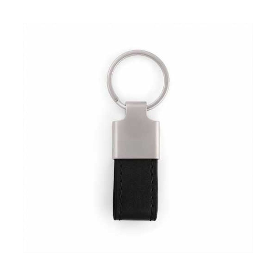 Porte clés publicitaire simili cuir et zamac mini 55x20 mm