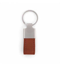 Porte clés publicitaire simili cuir et zamac mini 55x20 mm