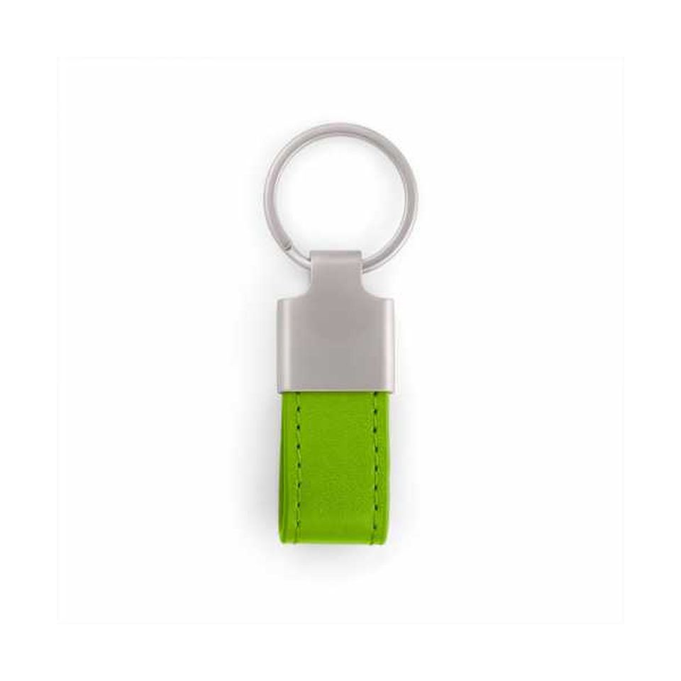 Porte clés publicitaire simili cuir et zamac mini 55x20 mm