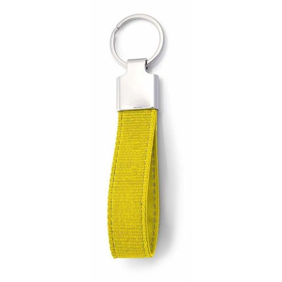 Porte clés publicitaire zamac avec strap polyester