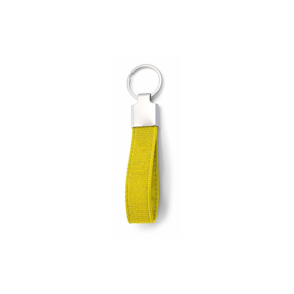 Porte clés publicitaire zamac avec strap polyester