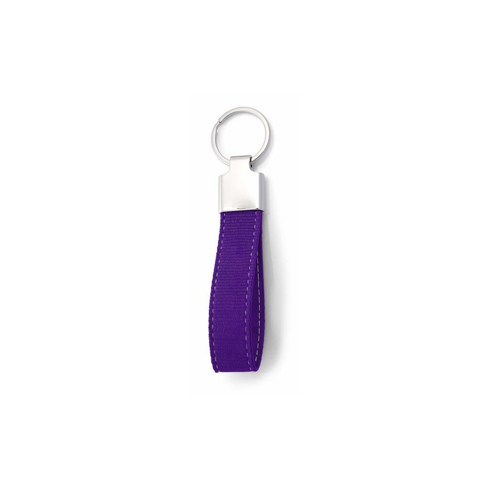 Porte clés publicitaire zamac avec strap polyester