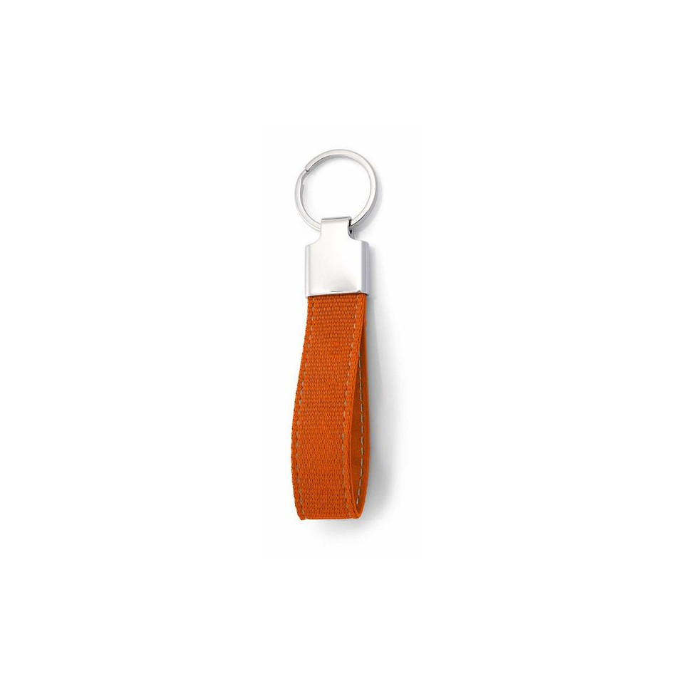 Porte clés publicitaire zamac avec strap polyester
