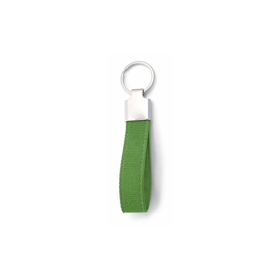 Porte clés publicitaire zamac avec strap polyester