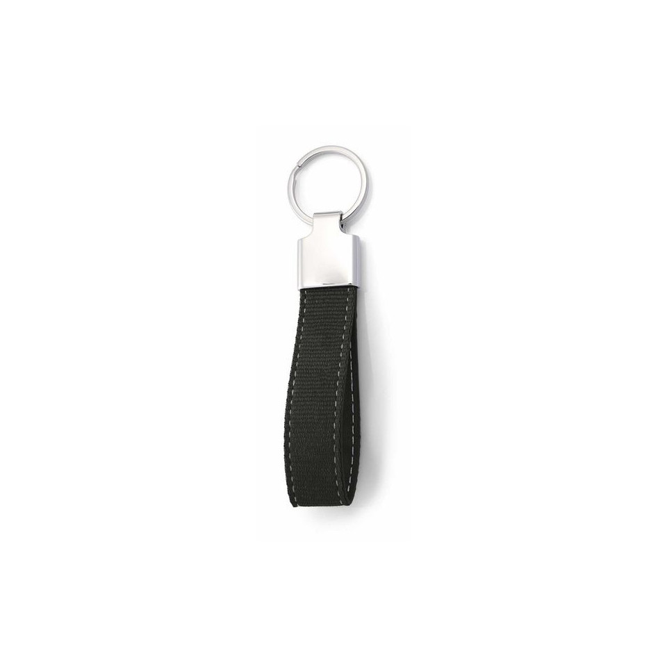 Porte clés publicitaire zamac avec strap polyester