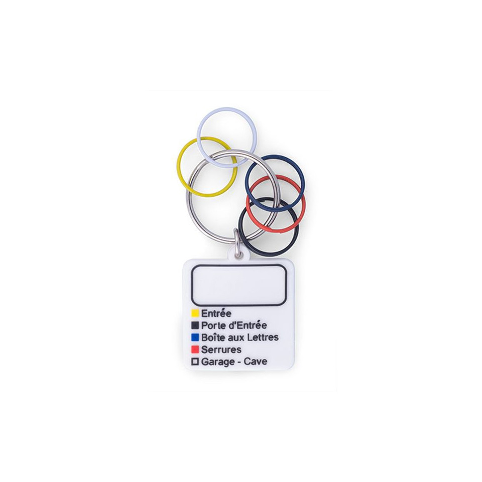 Porte-clés PVC 2D 2 faces publicitaire immobilier