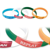 Bracelets personnalisés silicone avec plaque aluminium