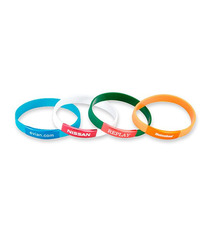 Bracelets personnalisés silicone avec plaque aluminium