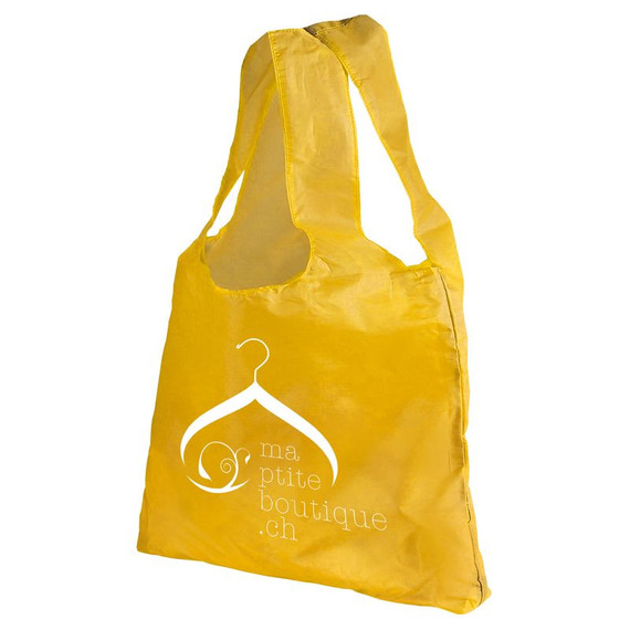 Sac shopping publicitaire pliable avec pochette