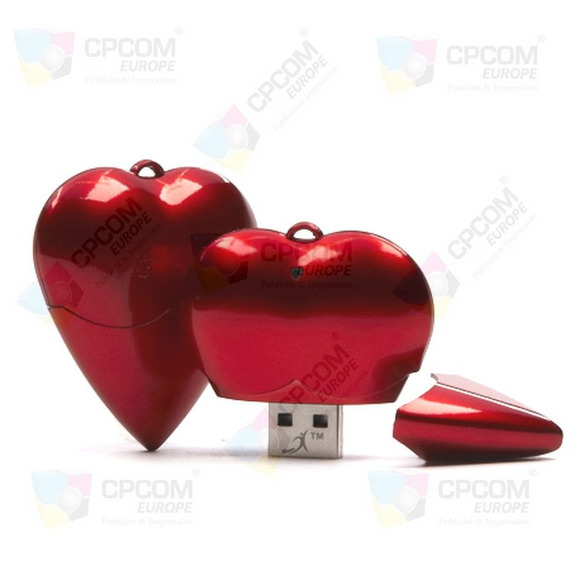 Clés USB flash drive publicitaires Coeur