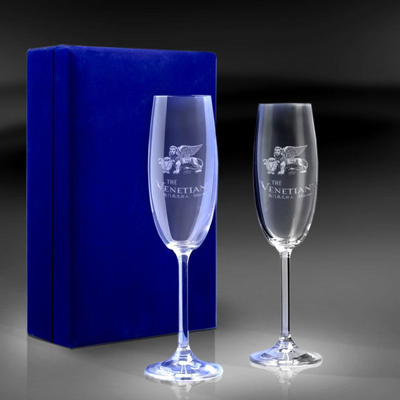 Coffret Champagne personnalisé Duo de flûtes