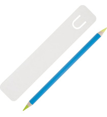 Kit de bureau personnalisé crayon fluo bi-couleur marque page et règle