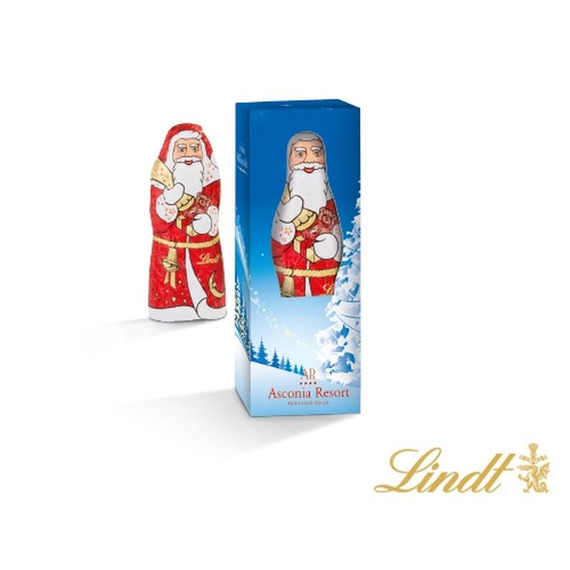 Père Noël en chocolat Lindt publicitaire Santa Claus 40g