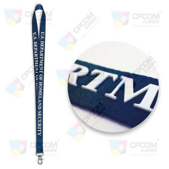 Lanyard personnalisé en marquage relief 3D